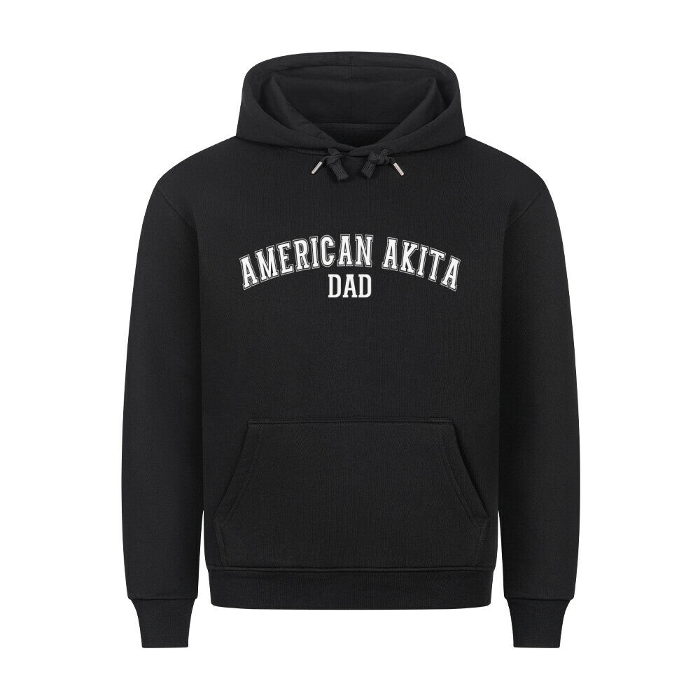 Premium Hoodie "American Akita - DAD" Schwarz – hunde-shirt.de