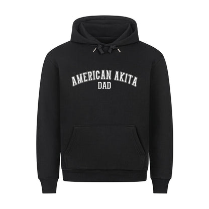 Premium Hoodie "American Akita - DAD" Schwarz – hunde-shirt.de