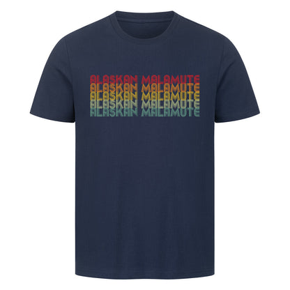 Premium T-Shirt "Alaskan Malamute - RETRO" French Navy – hunde-shirt.de
