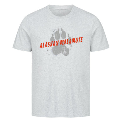 Premium T-Shirt "Alaskan Malamute - PAW" Heather Grey – hunde-shirt.de