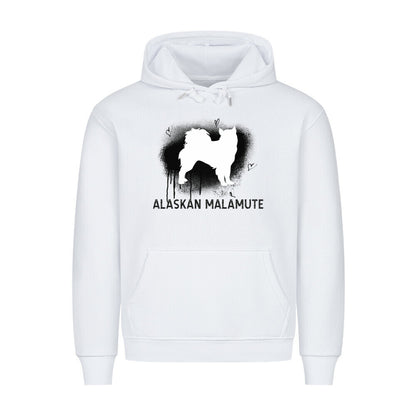 Premium Hoodie "Alaskan Malamute - Brush" Weiß – hunde-shirt.de