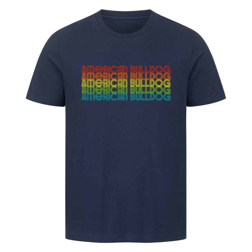 Premium T-Shirt "American Bulldog - RETRO" French Navy – hunde-shirt.de