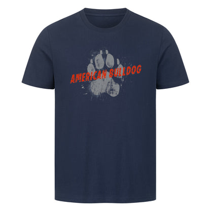 Premium T-Shirt "American Bulldog - PAW" French Navy – hunde-shirt.de