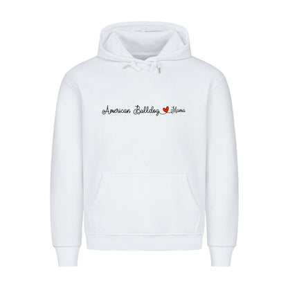 Premium Hoodie "American Bulldog - Mama" Weiß – hunde-shirt.de