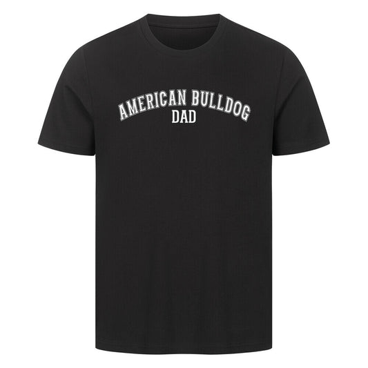 Premium T-Shirt "American Bulldog - DAD" Schwarz – hunde-shirt.de