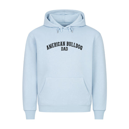Premium Hoodie "American Bulldog - DAD" Babyblau – hunde-shirt.de