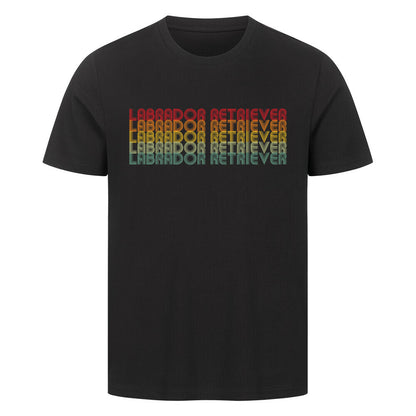 Premium T-Shirt "Labrador Retriever - RETRO" Schwarz – hunde-shirt.de