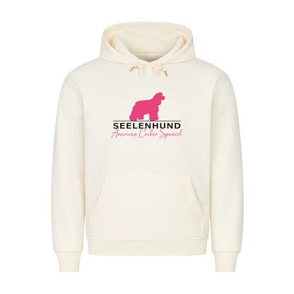 Premium Hoodie "American Cocker - Seelenhund" Beige – hunde-shirt.de