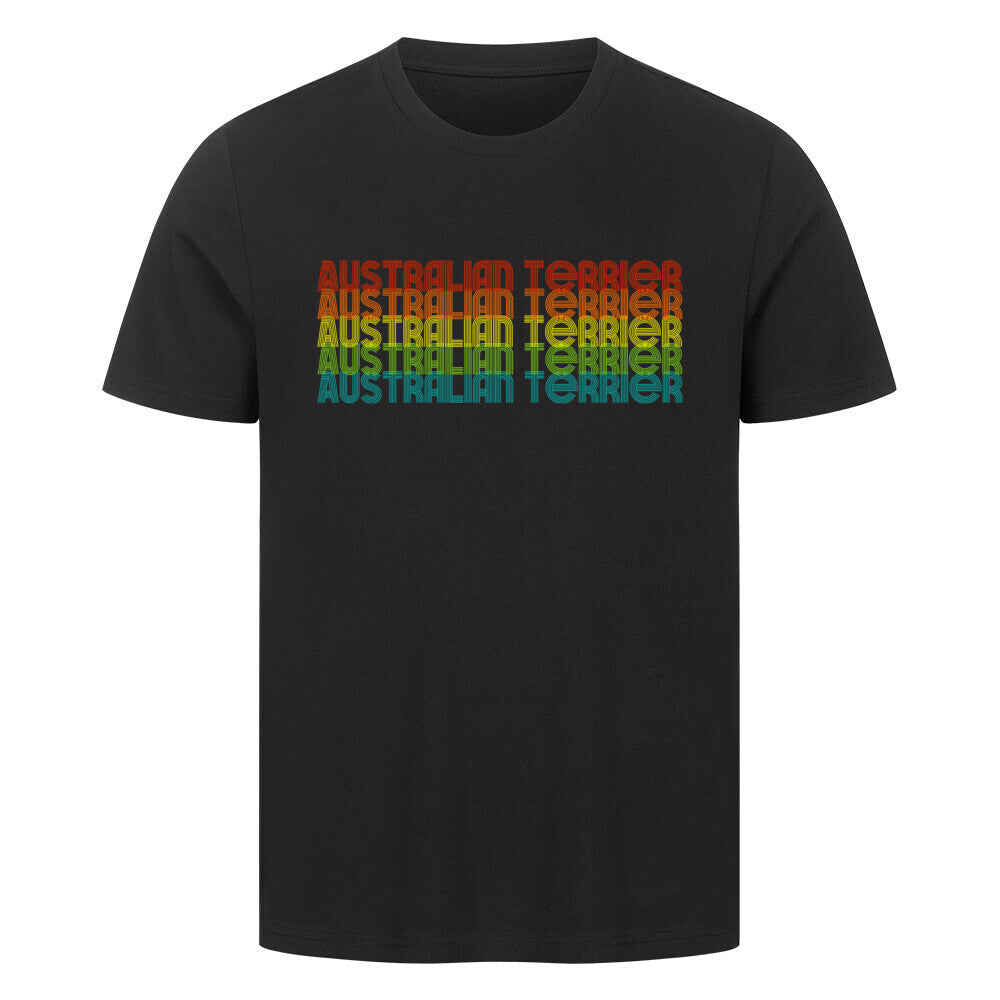 Premium T-Shirt "Australian Terrier - RETRO" Schwarz – hunde-shirt.de