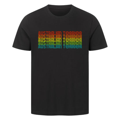 Premium T-Shirt "Australian Terrier - RETRO" Schwarz – hunde-shirt.de