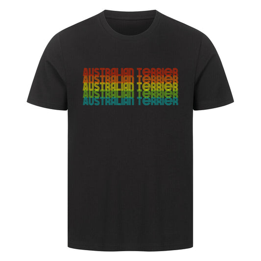 Premium T-Shirt "Australian Terrier - RETRO" Schwarz – hunde-shirt.de