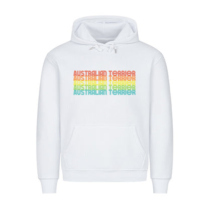 Premium Hoodie "Australian Terrier - RETRO" Weiß – hunde-shirt.de