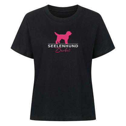 Premium Organic Damen-Shirt "Barbet - Seelenhund" Schwarz – hunde-shirt.de