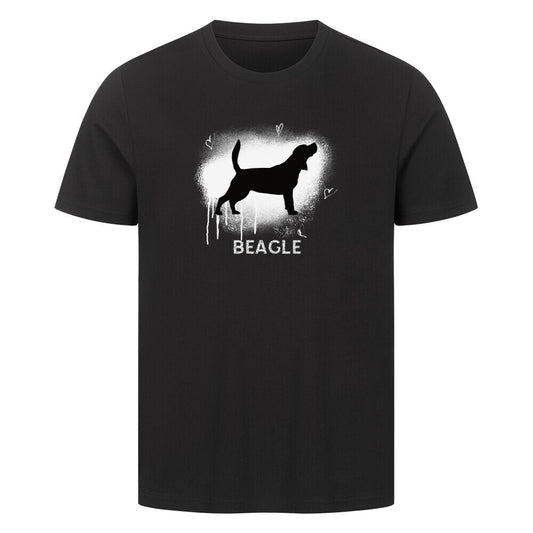 Premium T-Shirt "Beagle- Brush" Schwarz – hunde-shirt.de