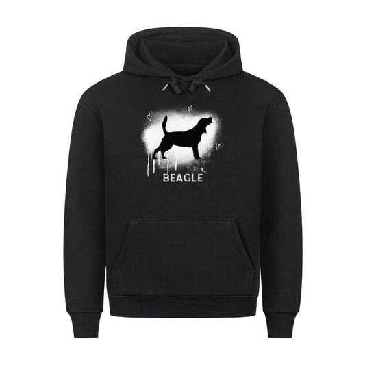 Premium Hoodie "Beagle- Brush" Schwarz – hunde-shirt.de