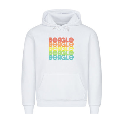 Premium Hoodie "Beagle - RETRO" Weiß – hunde-shirt.de