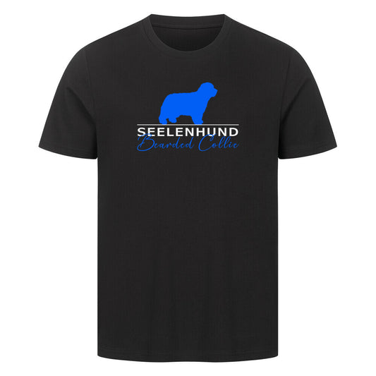 Premium T-Shirt "Bearded Collie - Seelenhund" Schwarz – hunde-shirt.de