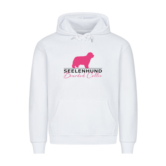 Premium Hoodie "Bearded Collie - Seelenhund" Weiß – hunde-shirt.de