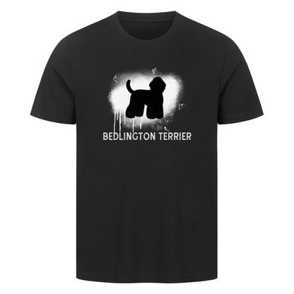 Premium T-Shirt "Bedlington Terrier - Brush" Schwarz – hunde-shirt.de