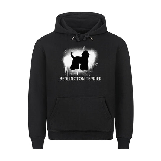 Premium Hoodie "Bedlington Terrier - Brush" Schwarz – hunde-shirt.de