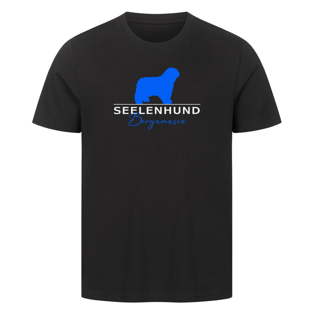 Premium T-Shirt "Bergamasco - Seelenhund" Schwarz – hunde-shirt.de