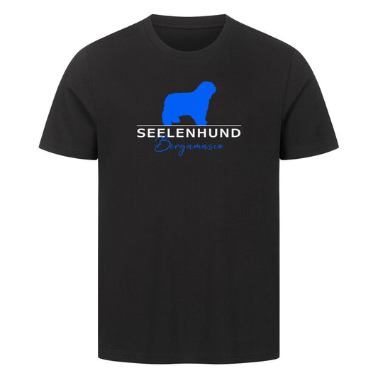 Premium T-Shirt "Bergamasco - Seelenhund" Schwarz – hunde-shirt.de