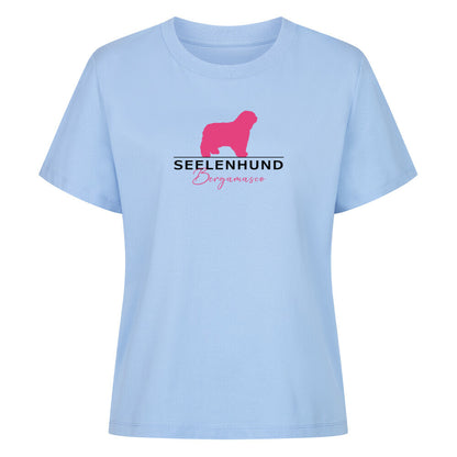 Premium Organic Damen-Shirt "Bergamasco - Seelenhund" Sky Blue – hunde-shirt.de