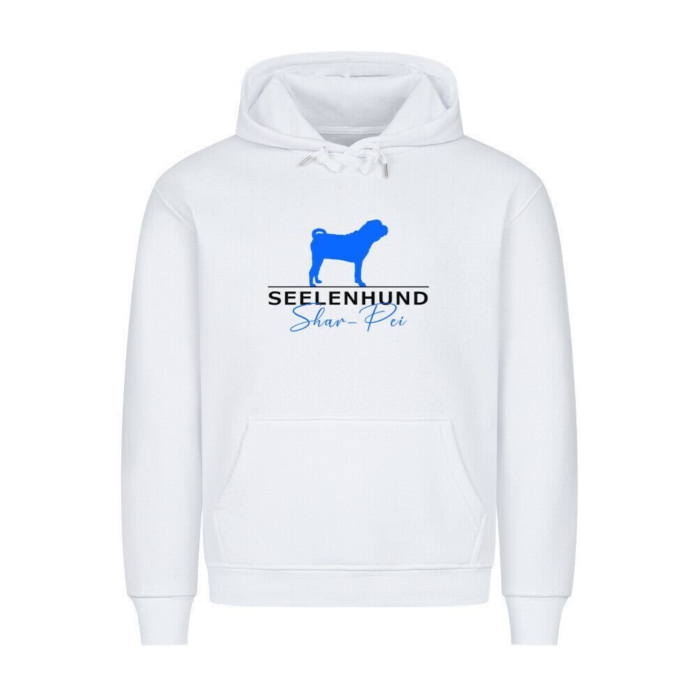 Premium Hoodie "Shar Pei - Seelenhund" Weiß – hunde-shirt.de