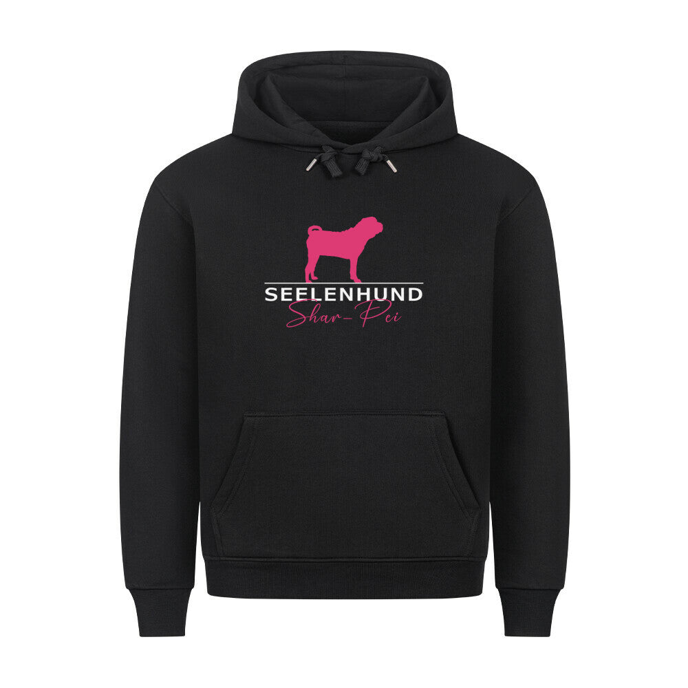Premium Hoodie "Shar Pei - Seelenhund" Schwarz – hunde-shirt.de