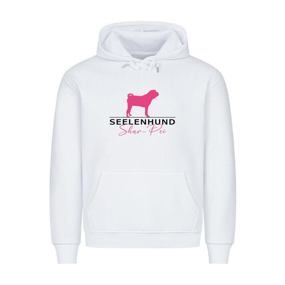 Premium Hoodie "Shar Pei - Seelenhund" Weiß – hunde-shirt.de