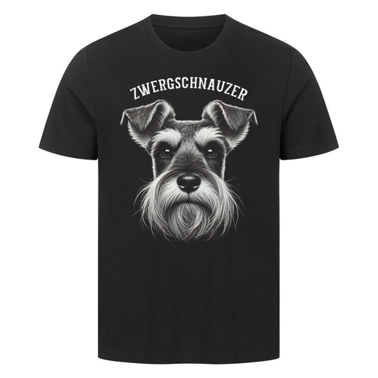 Premium T-Shirt "Zwergschnauzer - Pure" Schwarz – hunde-shirt.de