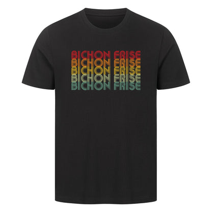 Premium T-Shirt "Bichon Frisé - RETRO" Schwarz – hunde-shirt.de