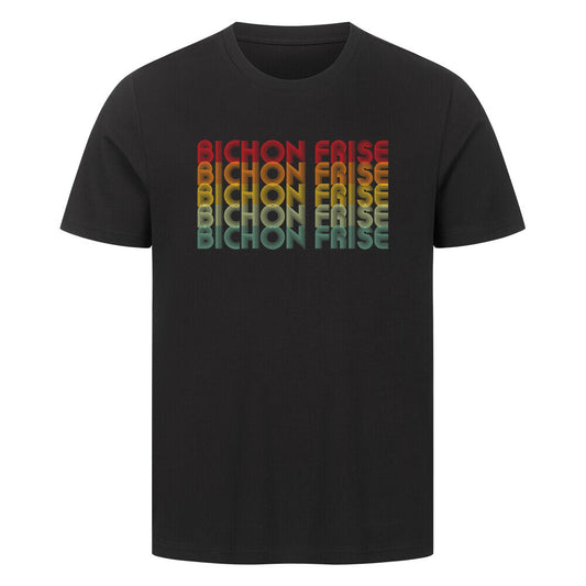 Premium T-Shirt "Bichon Frisé - RETRO" Schwarz – hunde-shirt.de