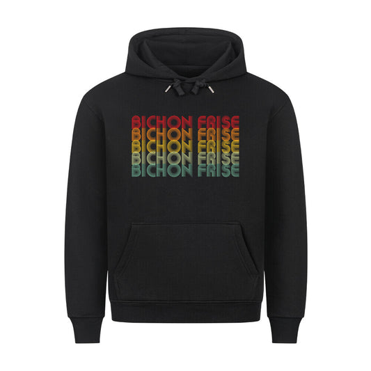 Premium Hoodie "Bichon Frisé - RETRO" Schwarz – hunde-shirt.de