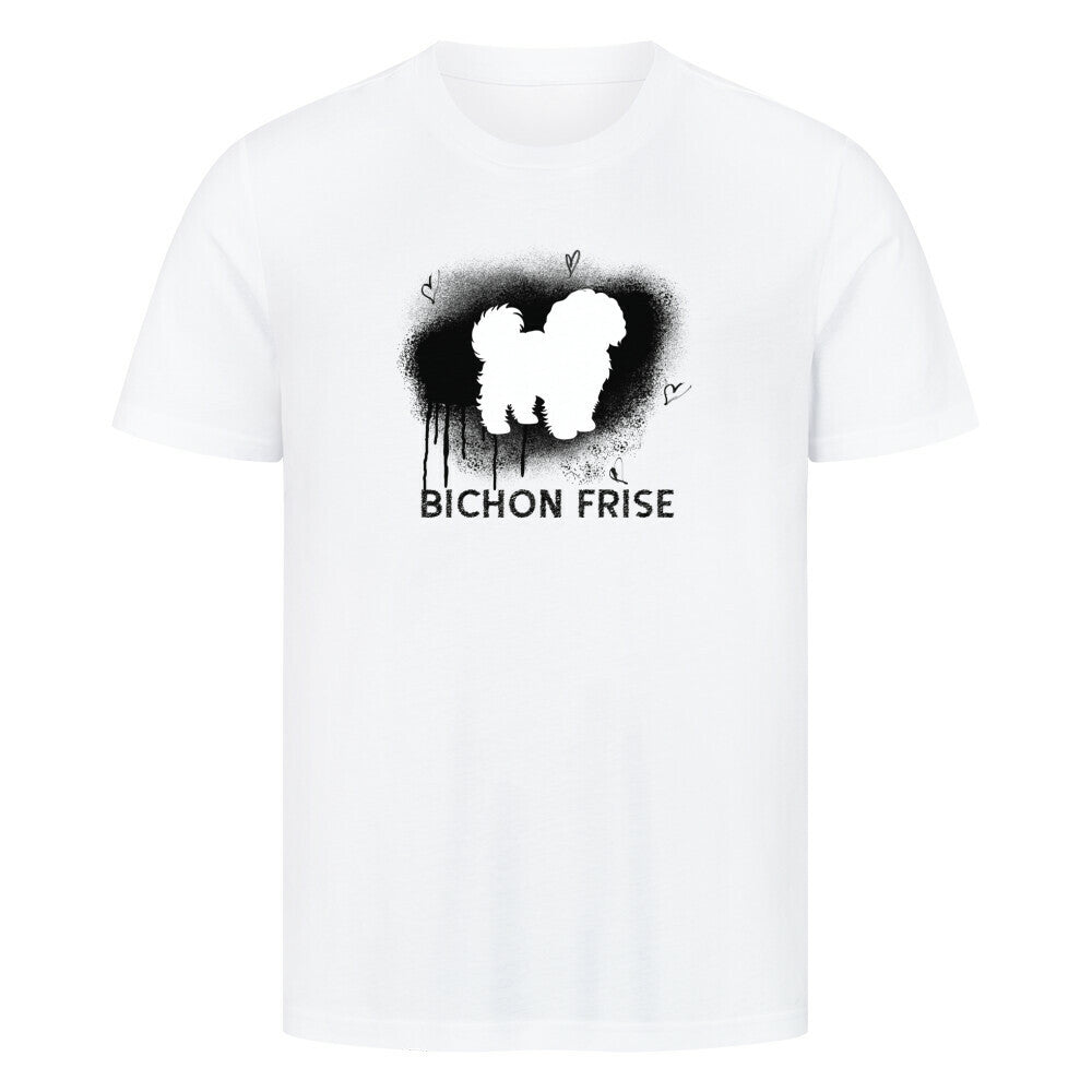 Premium T-Shirt "Bichon Frisé - Brush" Weiß – hunde-shirt.de