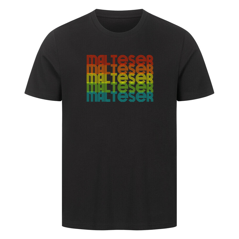 Premium T-Shirt "Malteser - RETRO" Schwarz – hunde-shirt.de