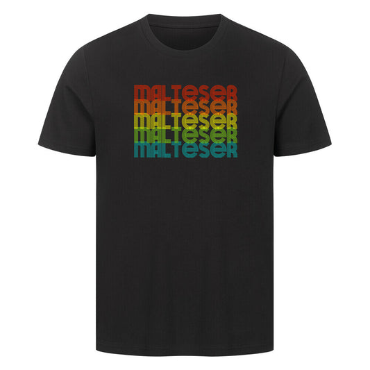Premium T-Shirt "Malteser - RETRO" Schwarz – hunde-shirt.de