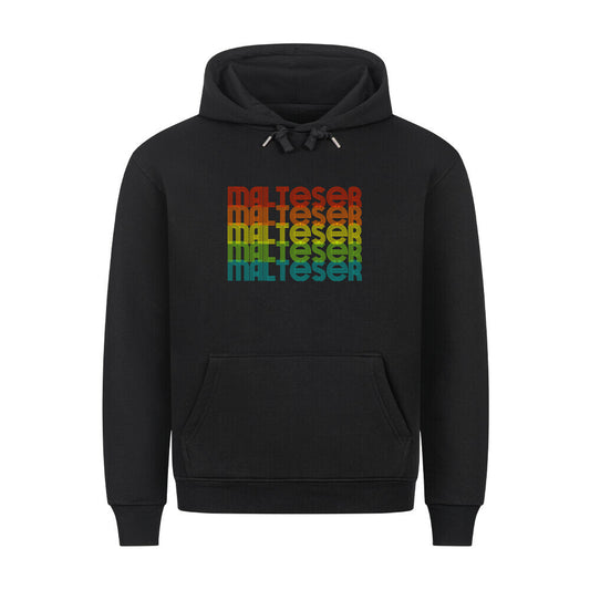 Premium Hoodie "Malteser - RETRO" Schwarz – hunde-shirt.de