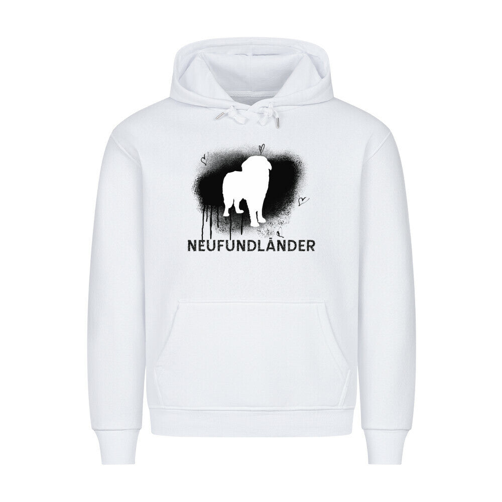 Premium Hoodie "Neufundländer - Brush" Weiß – hunde-shirt.de