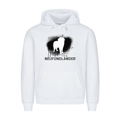 Premium Hoodie "Neufundländer - Brush" Weiß – hunde-shirt.de