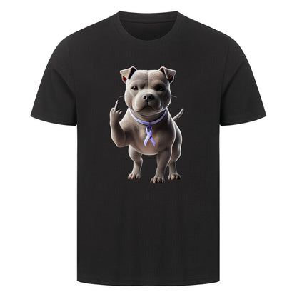 Premium T-Shirt "Pit Bull - Fuck Cancer" Schwarz – hunde-shirt.de