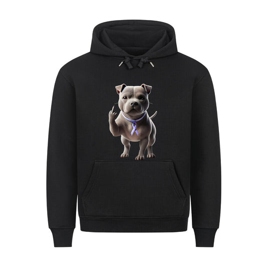 Premium Hoodie "Pit Bull - Fuck Cancer" Schwarz – hunde-shirt.de