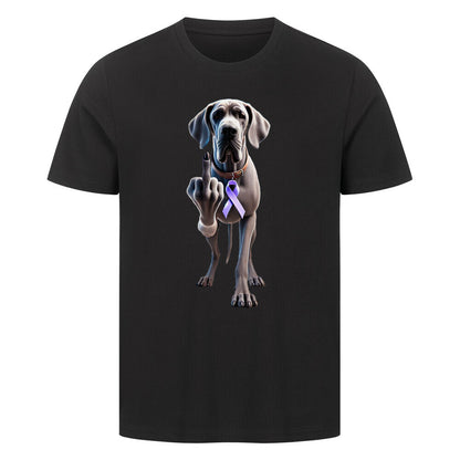 Premium T-Shirt "Dogge - Fuck Cancer" Schwarz – hunde-shirt.de