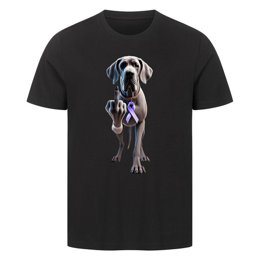 Premium T-Shirt "Dogge - Fuck Cancer" Schwarz – hunde-shirt.de