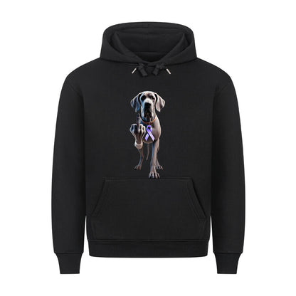 Premium Hoodie "Dogge - Fuck Cancer" Schwarz – hunde-shirt.de