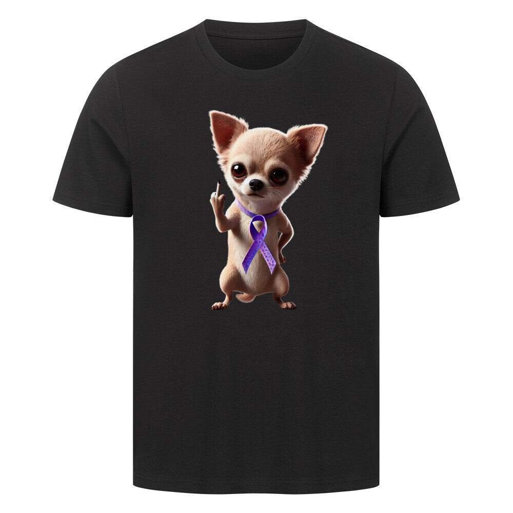Premium T-Shirt "Chihuahua - Fuck Cancer" Schwarz – hunde-shirt.de