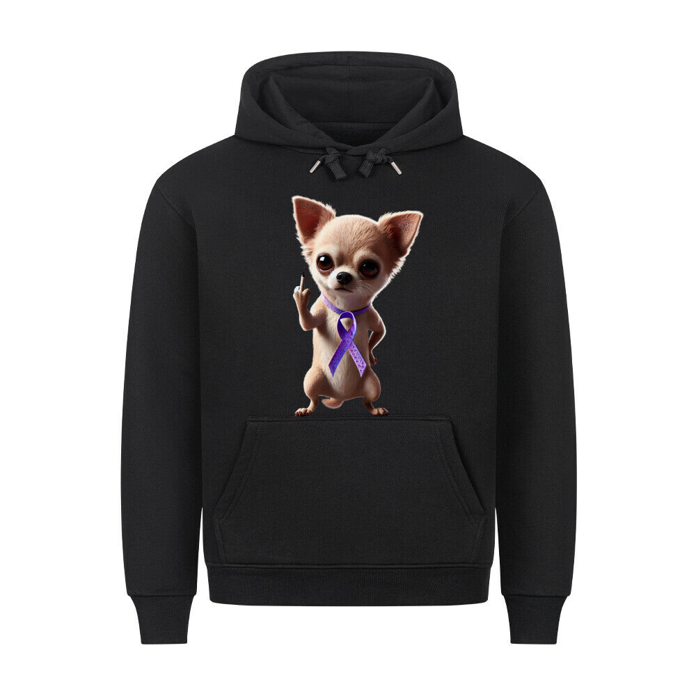 Premium Hoodie "Chihuahua - Fuck Cancer" Schwarz – hunde-shirt.de