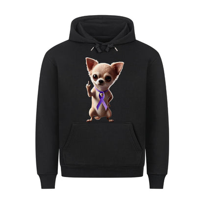 Premium Hoodie "Chihuahua - Fuck Cancer" Schwarz – hunde-shirt.de