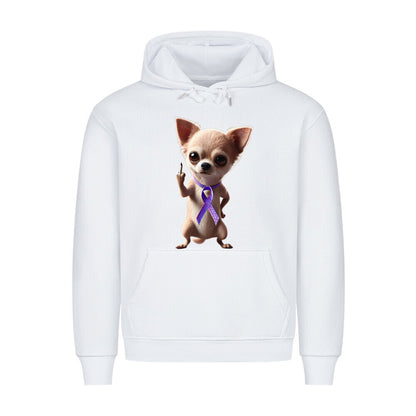Premium Hoodie "Chihuahua - Fuck Cancer" Weiß – hunde-shirt.de