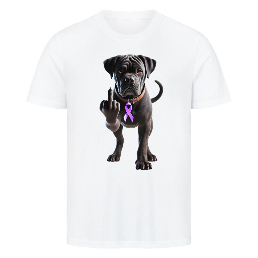 Premium T-Shirt "Cane Corso - Fuck Cancer" Weiß – hunde-shirt.de